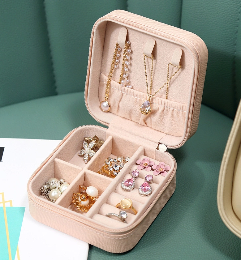 Luxury Portable PU Leather PVC Cardboard Jewelry Set Gift Packaging Box
