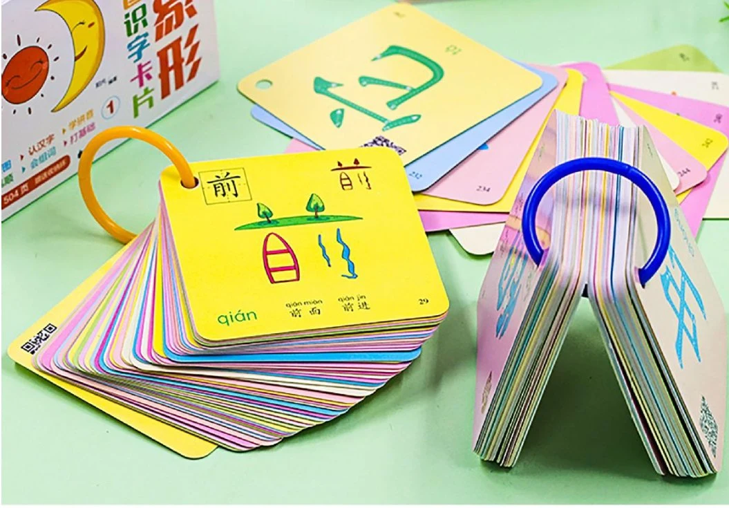 Custom OEM Children Playing Card Printing Paper Board Game Kids Educational Learning Card Packing Pokers Playing Game Cards Flash Card