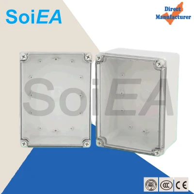 AG Series Transparent Grey Waterproof Electrical Junction Box Prestoplast PVC Square Adaptable Box
